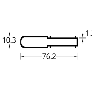 REFUERZO VERTICAL TAIRONA/ZINU (76.2 X 10.3) mm.