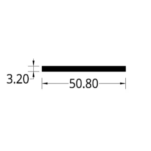 PLATINA ALUMINIO (2 X 1/8)” (50.80 X 3.20) mm.