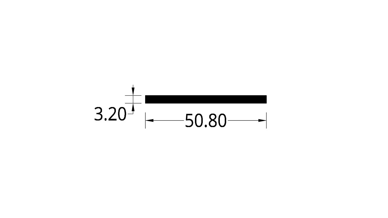PLATINA ALUMINIO (2 X 1/8)” (50.80 X 3.20) mm.