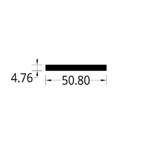 PLATINA ALUMINIO (2 X 3/16)” (50.80 X 4.76) mm.