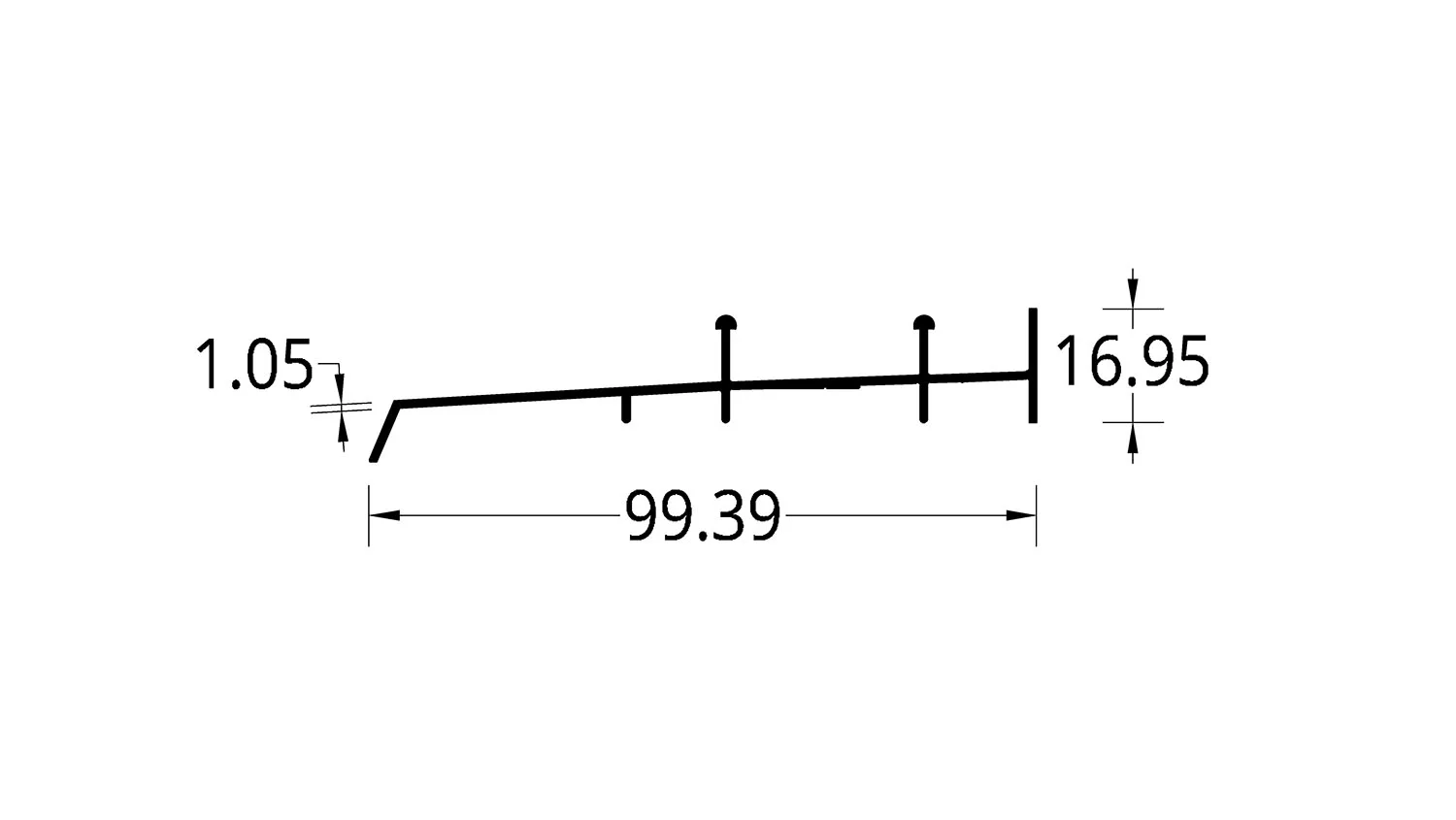 SILLAR ALFAJIA P.C. 2044/744 (99.39 X 21.79) mm.