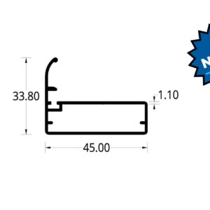 PERIMETRAL DE PUERTA COCINA CON MANIJA (45 X 33.8) mm.