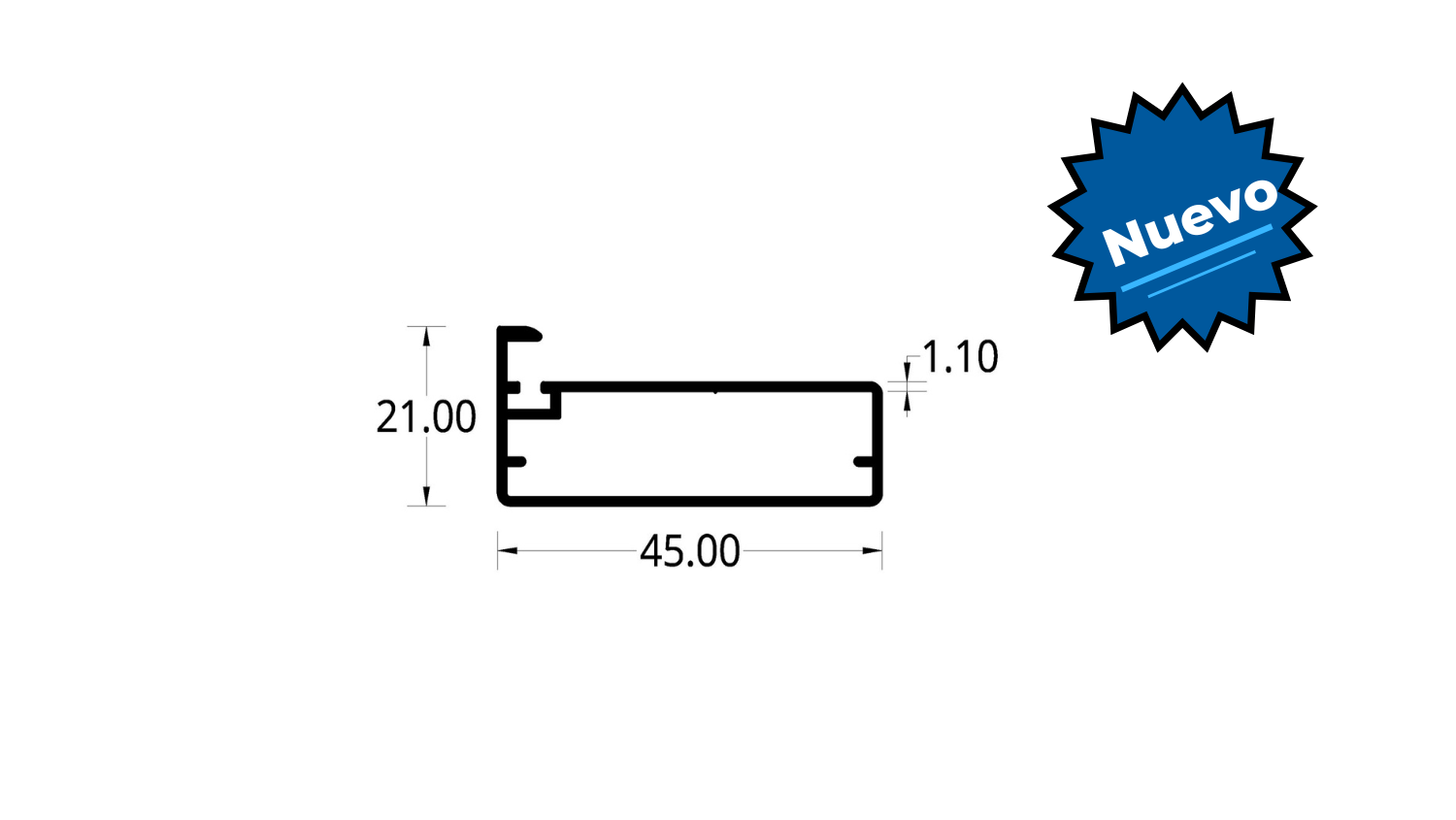 PERIMETRAL DE PUERTA COCINA (45 X 21) mm.
