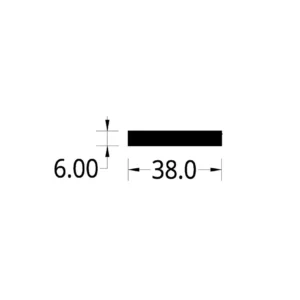 PLATINA ALUMINIO (1 1/2 X 1/4)” (38 X 6) mm.