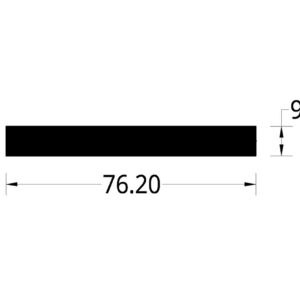 PLATINA ALUMINIO (3 X 3/8)” (76.2 X 9) mm.