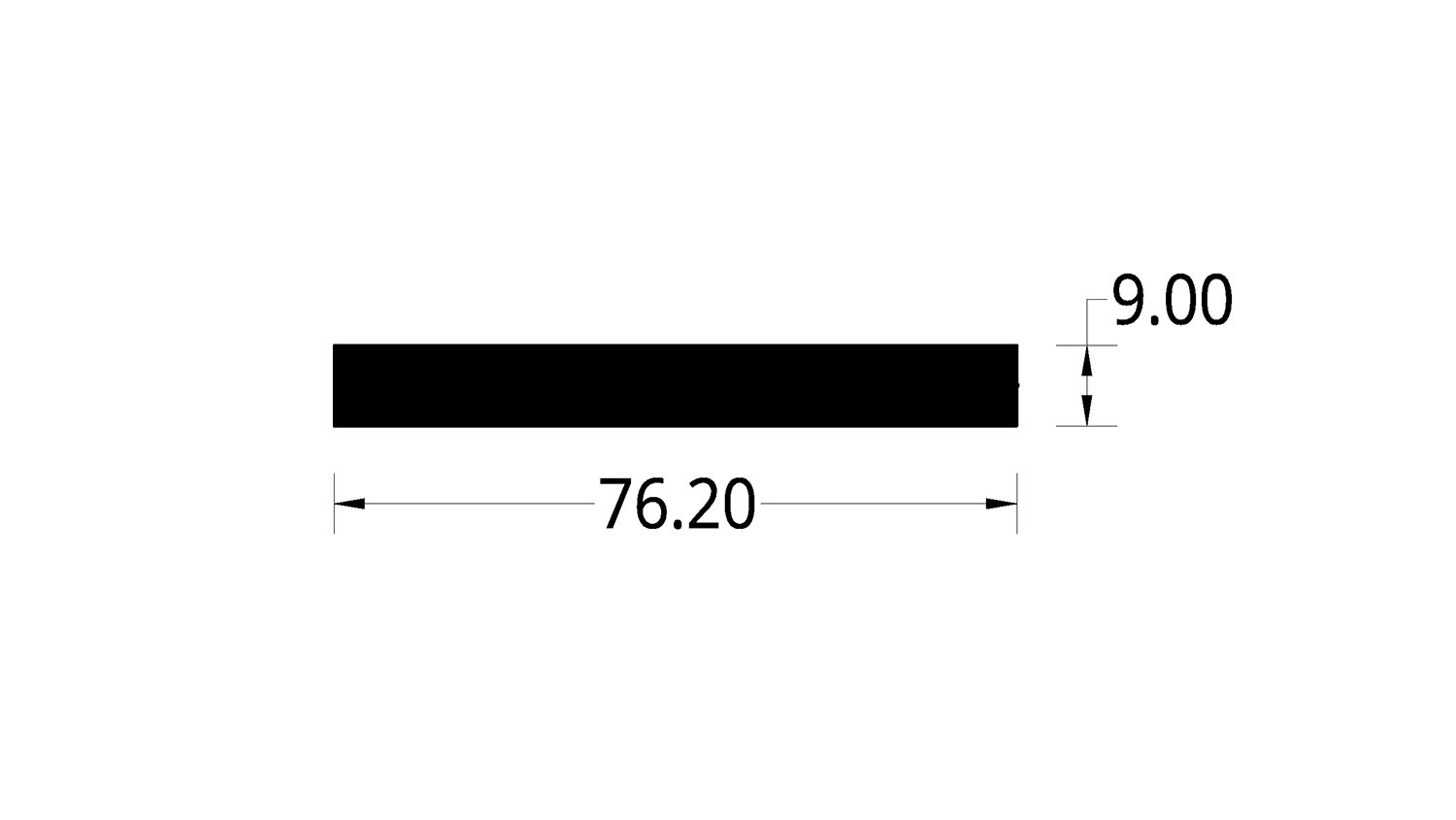 PLATINA ALUMINIO (3 X 3/8)” (76.2 X 9) mm.