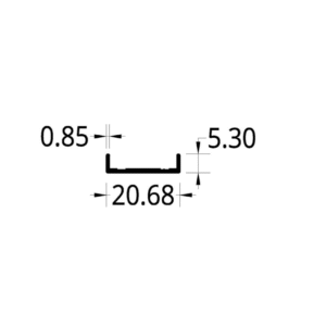 CANTO PARA MUEBLE DE COCINA (20.6 X 5.30) mm.