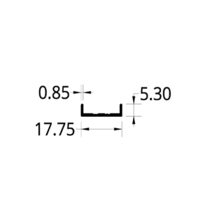 CANTO PARA MUEBLE DE COCINA (17.7 X 5.30) mm.
