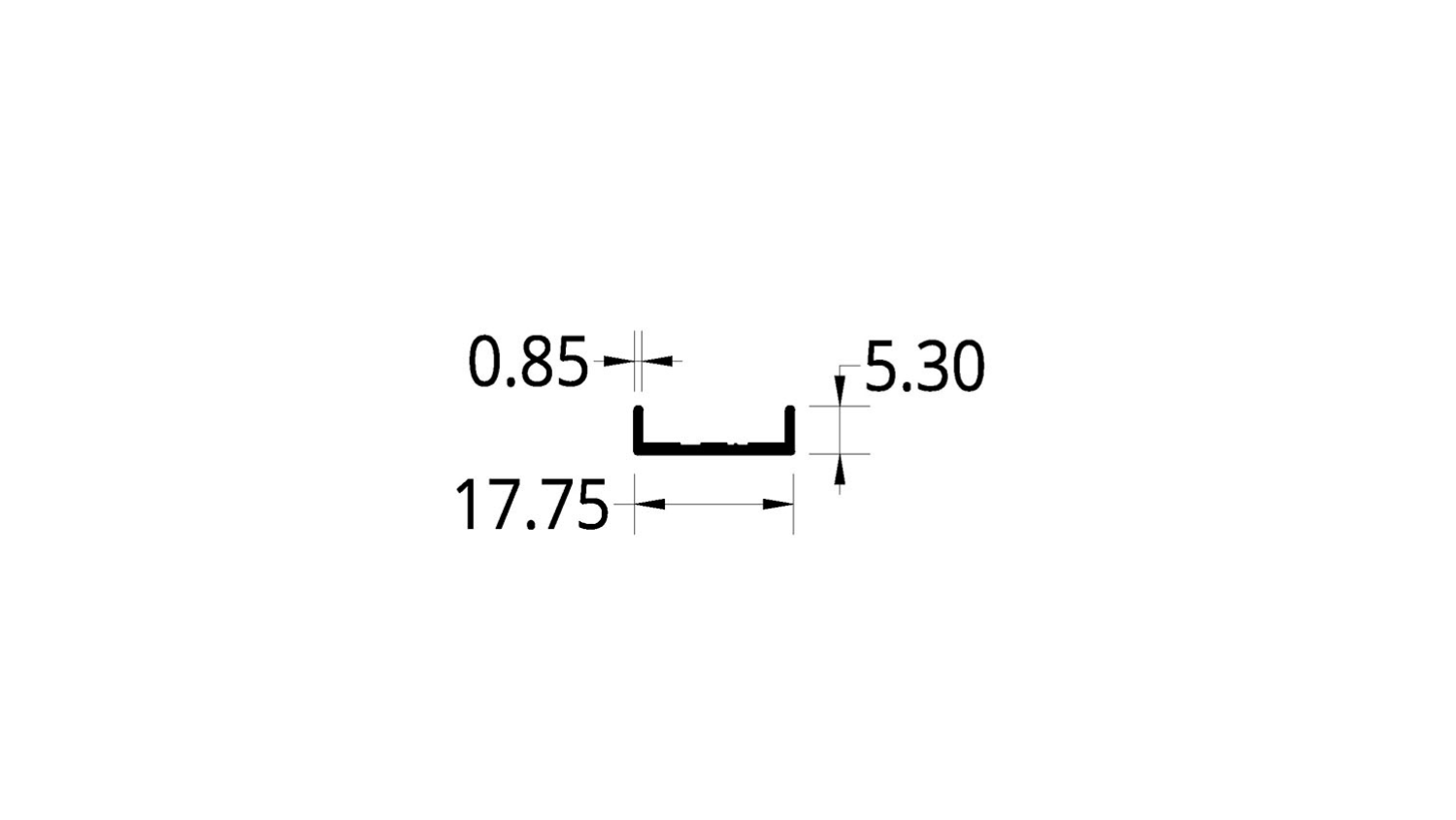 CANTO PARA MUEBLE DE COCINA (17.7 X 5.30) mm.