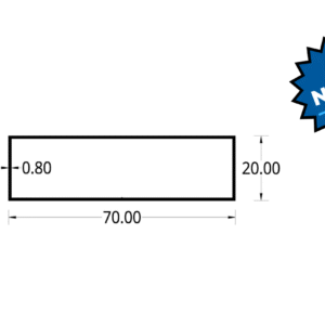 CODAL BOQUILLERA     (2,75 X 0.78)” (70.00 X 20.00)mm ESPESOR 0.80 mm.
