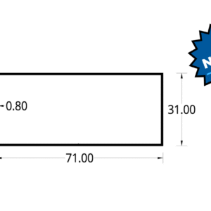 CODAL BOQUILLERA  (2.79 X 1.22)” (71.00 X 31.00)mm ESPESOR 0.80 mm.